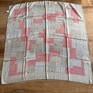 Vintage Echo Patchwork Silk Scarf 30x30 Japan